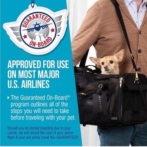 Sherpa Original Deluxe Medium Black Pet Carrier - Airline Approved